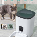Pet Feeder,6L Automatic Pet Feeder for Cats and Dogs,1080P Camera,App Control,Voice Recorder,Timed Feeder for Schedule Feeding, Dual Power Supply,Wifi Pet Food Dispenser with App Control